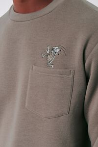 TAUPE/BROWN Roach Embroidered Graphic Sweatshirt, image 5