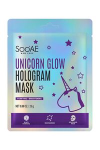 PURPLE Unicorn Glow Hologram Mask, image 1