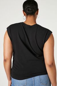 Plus Size Ruched Muscle Tee, image 3