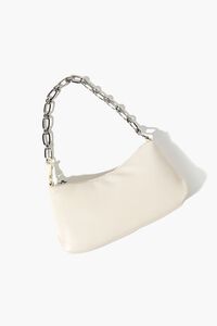 Faux Leather Chain Baguette Bag, image 4