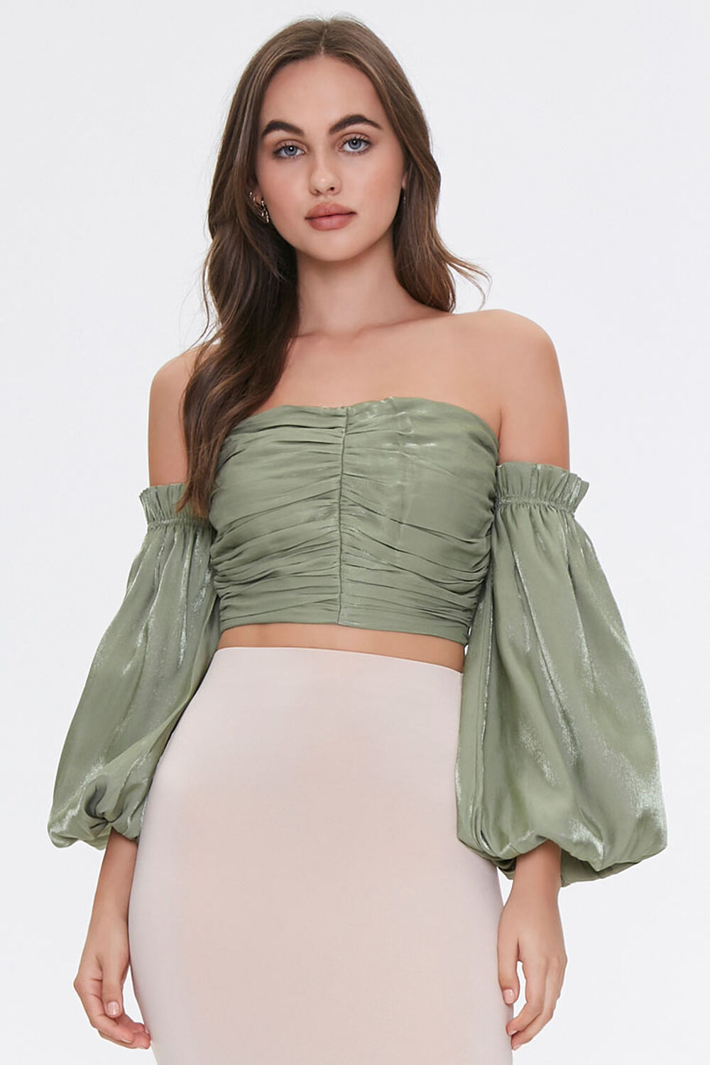 SAGE Off-the-Shoulder Balloon Sleeve Top, image 2