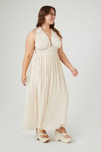SANDSHELL Plus Size Plunging Sleeveless Maxi Dress, image 2