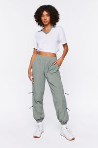 WHITE/TEA Active Contrast-Trim Cropped Tee, image 4
