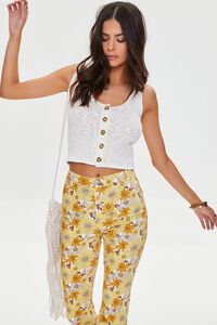CREAM Button-Front Tank Top, image 1