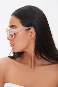 BLUSH/BLACK Tinted Oval Sunglasses, image 2