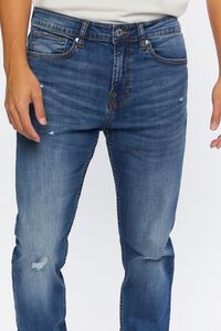 MEDIUM DENIM Distressed Slim-Fit Jeans, image 5