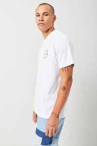 WHITE/BLACK Embroidered Blessed Tee, image 2