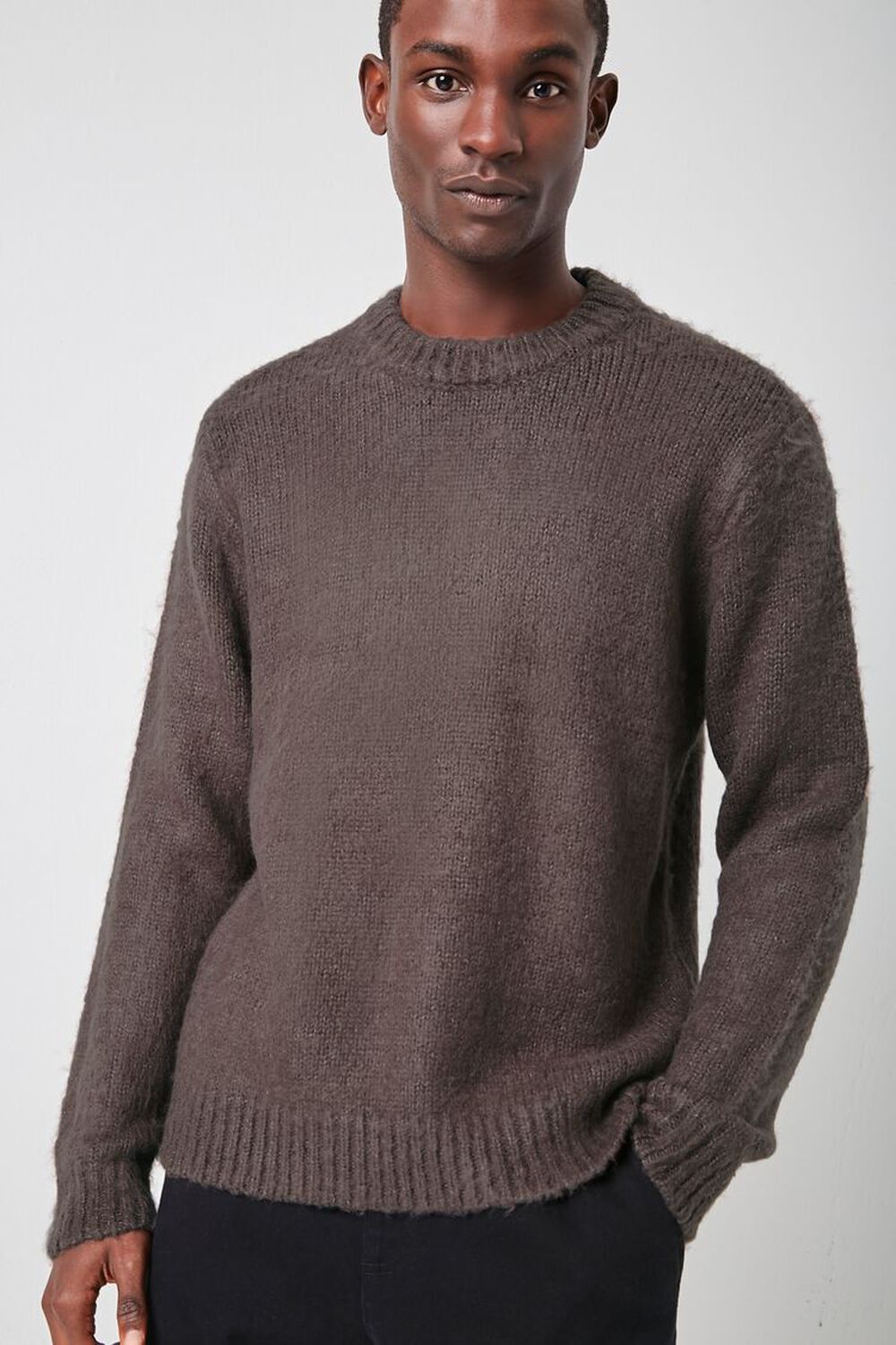 TAUPE Brushed Purl Knit Sweater, image 1