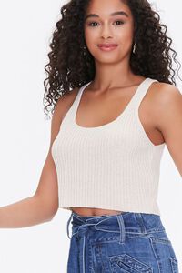 CREAM Sweater-Knit Cropped Tank Top, image 2