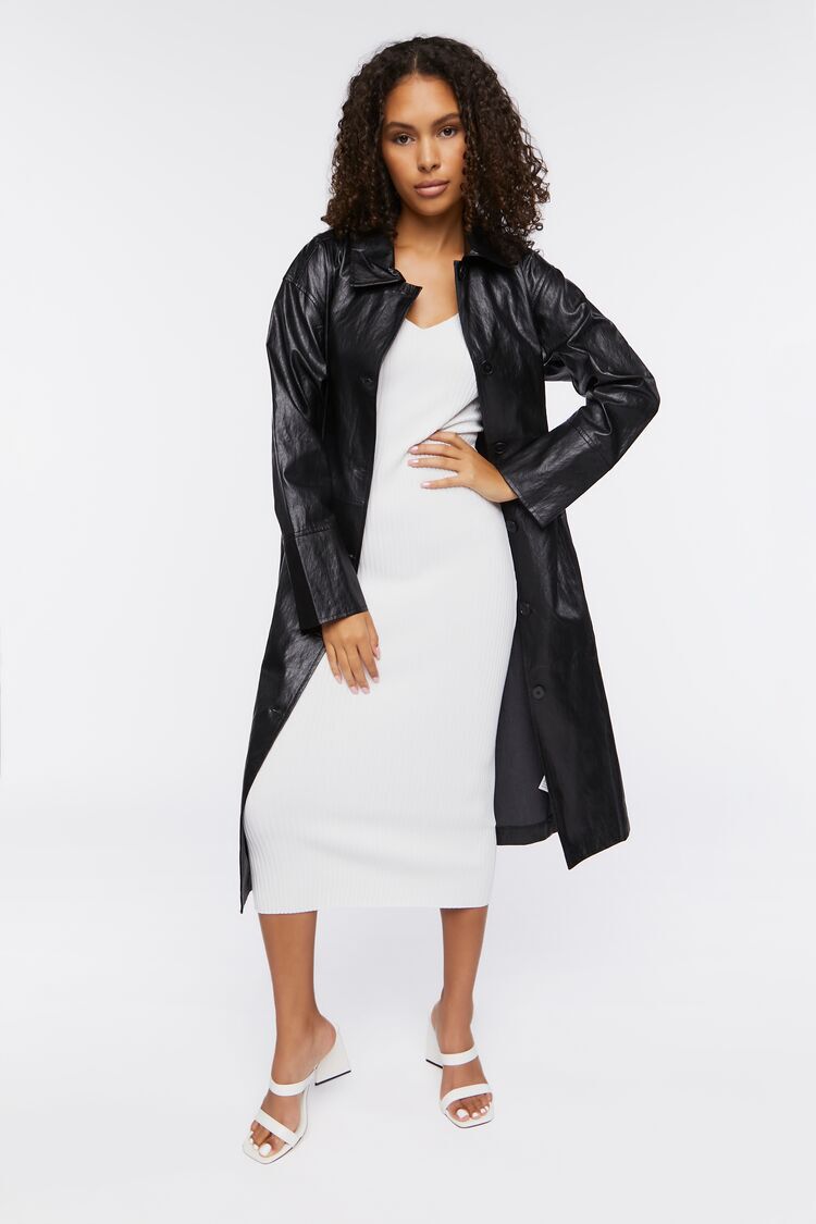 Black S WOMEN FASHION Coats Trench coat Basic Kaniska Trench coat discount 89% 