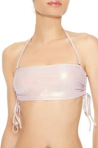 GREY VIOLET Metallic Bandeau Bikini Top, image 4