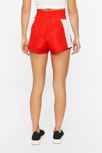 FIERY RED/WHITE Active Side-Striped Drawstring Shorts, image 4