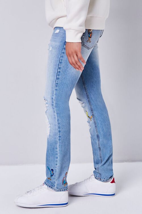 LIGHT BLUE/MULTI Space Jam Embroidered Graphic Jeans, image 3
