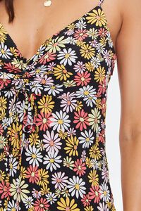 BLACK/MULTI Floral Print Midi Dress, image 5