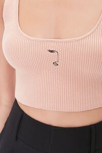 ROSE Sweater-Knit Cropped Tank Top, image 5