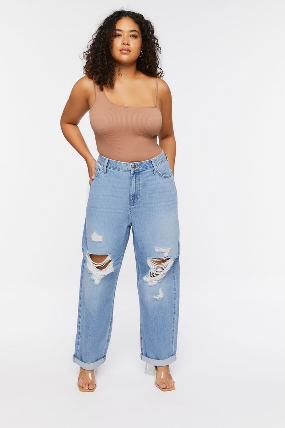 rolle varm musiker Plus Size Baggy Distressed Jeans