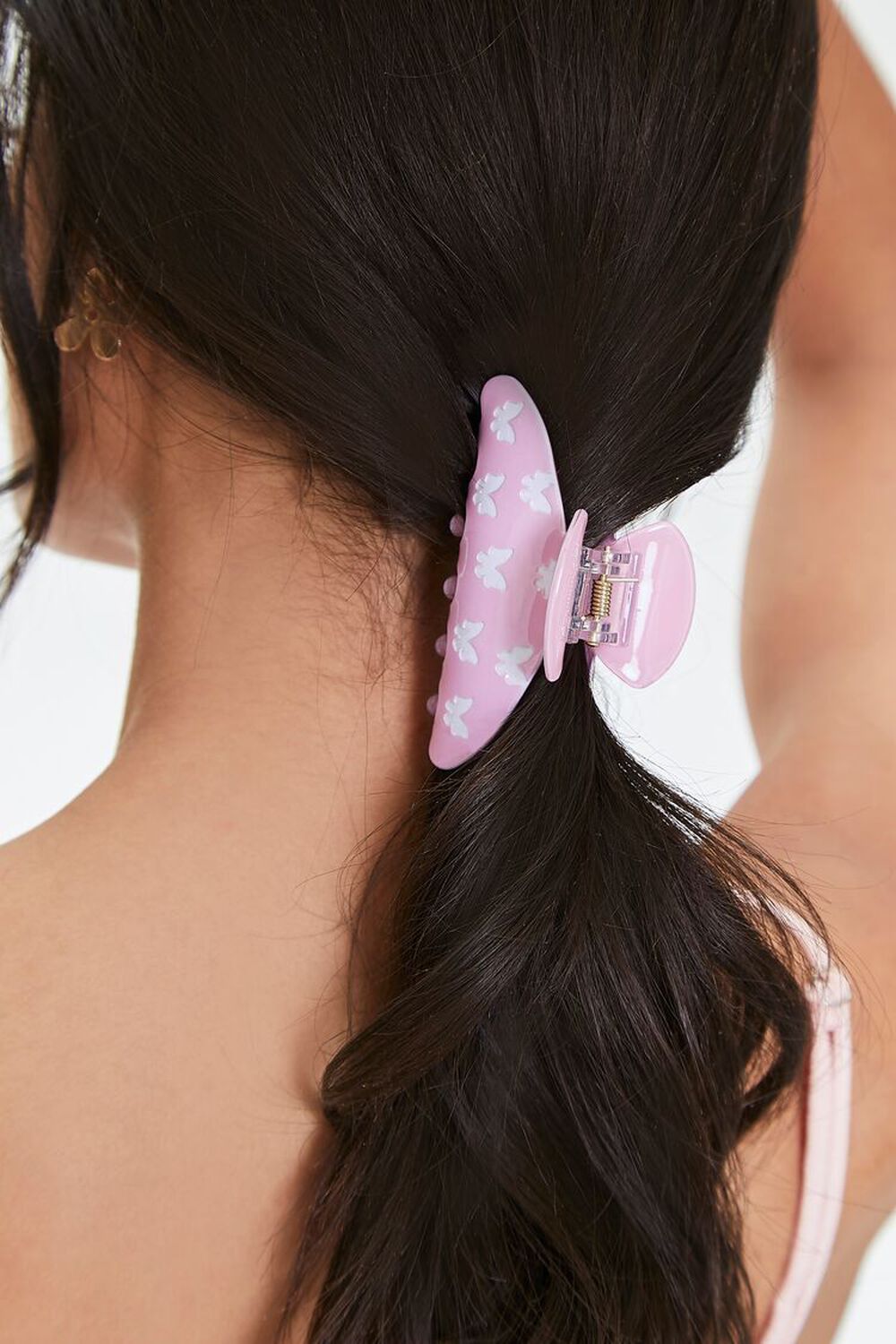 PINK/MULTI Butterfly Print Hair Claw Clip, image 1
