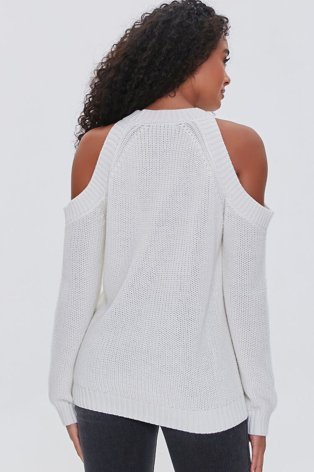 CREAM Ribbed Open-Shoulder Sweater, image 3