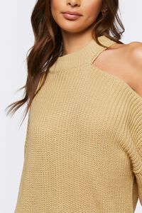 BEIGE Asymmetrical Open-Shoulder Sweater, image 5