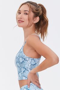 BLUE/MULTI Active Snake Print Cropped Cami, image 2