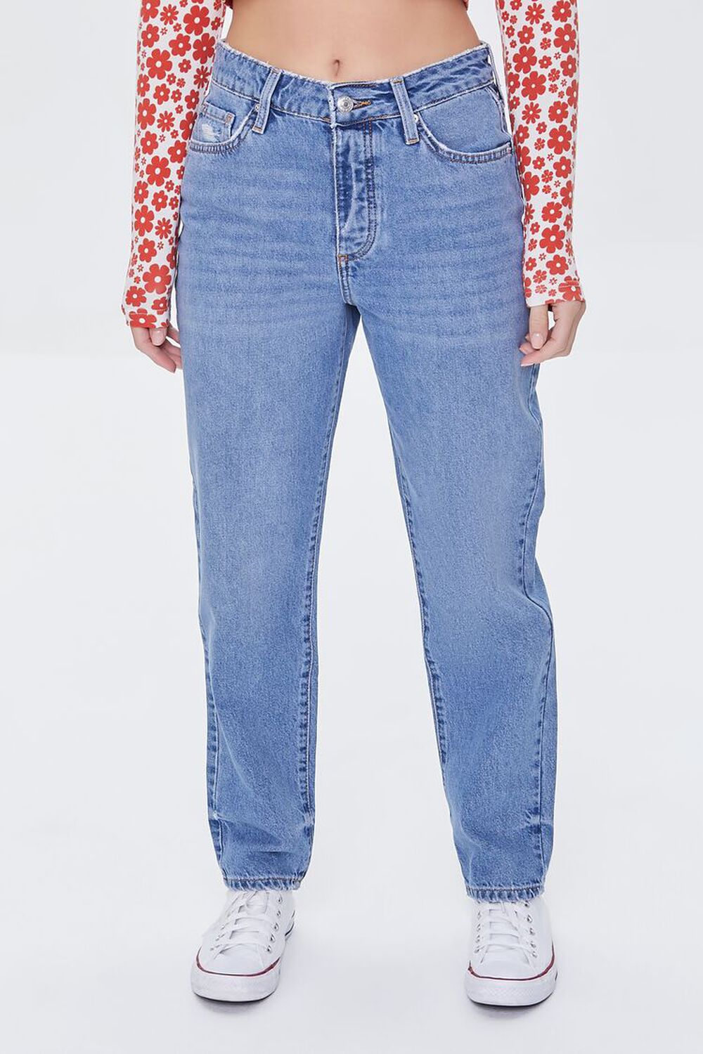 Recycled Cotton High-Rise Mom Jeans