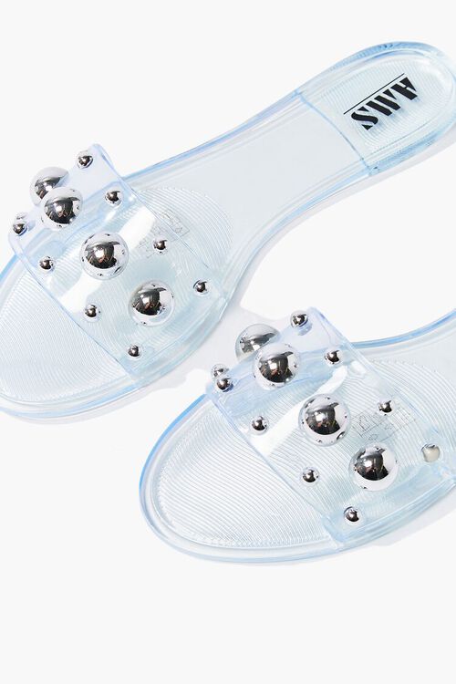 CLEAR Studded Jelly Sandals, image 4