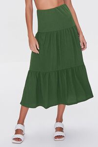 Crop Top & Tiered Midi Skirt Set, image 4