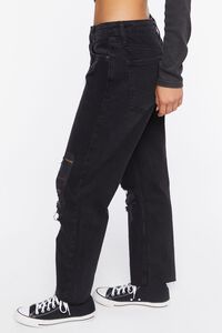 BLACK Distressed Bootcut Jeans, image 3