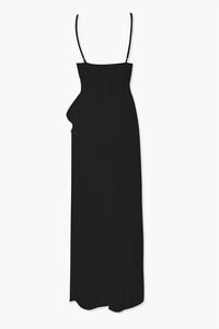 BLACK Ruffle-Trim Maxi Dress, image 3