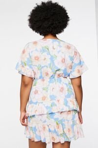 Plus Size Floral Print Flounce Dress, image 3