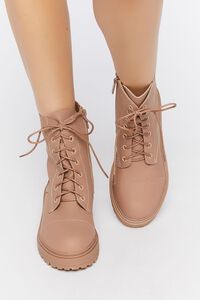 NUDE Lace-Up Faux Leather Booties, image 4