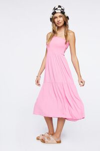 PINK Smocked Halter Midi Dress, image 2