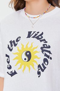 WHITE/MULTI Feel The Vibrations Graphic Tee, image 5