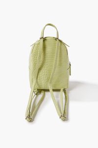 GREEN Faux Croc Leather Backpack, image 3