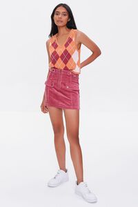 BERRY Corduroy O-Ring Mini Skirt, image 5