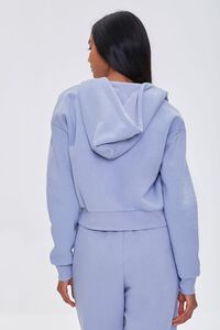 DUSTY BLUE Basic Fleece Zip-Up Jacket, image 3