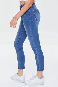 DARK DENIM Essential High-Rise Raw-Cut Jeans, image 3