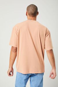LIGHT BROWN Ribbed Crew Neck Tee, image 3