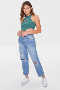 GREEN St Barth Cropped Tank Top, image 4