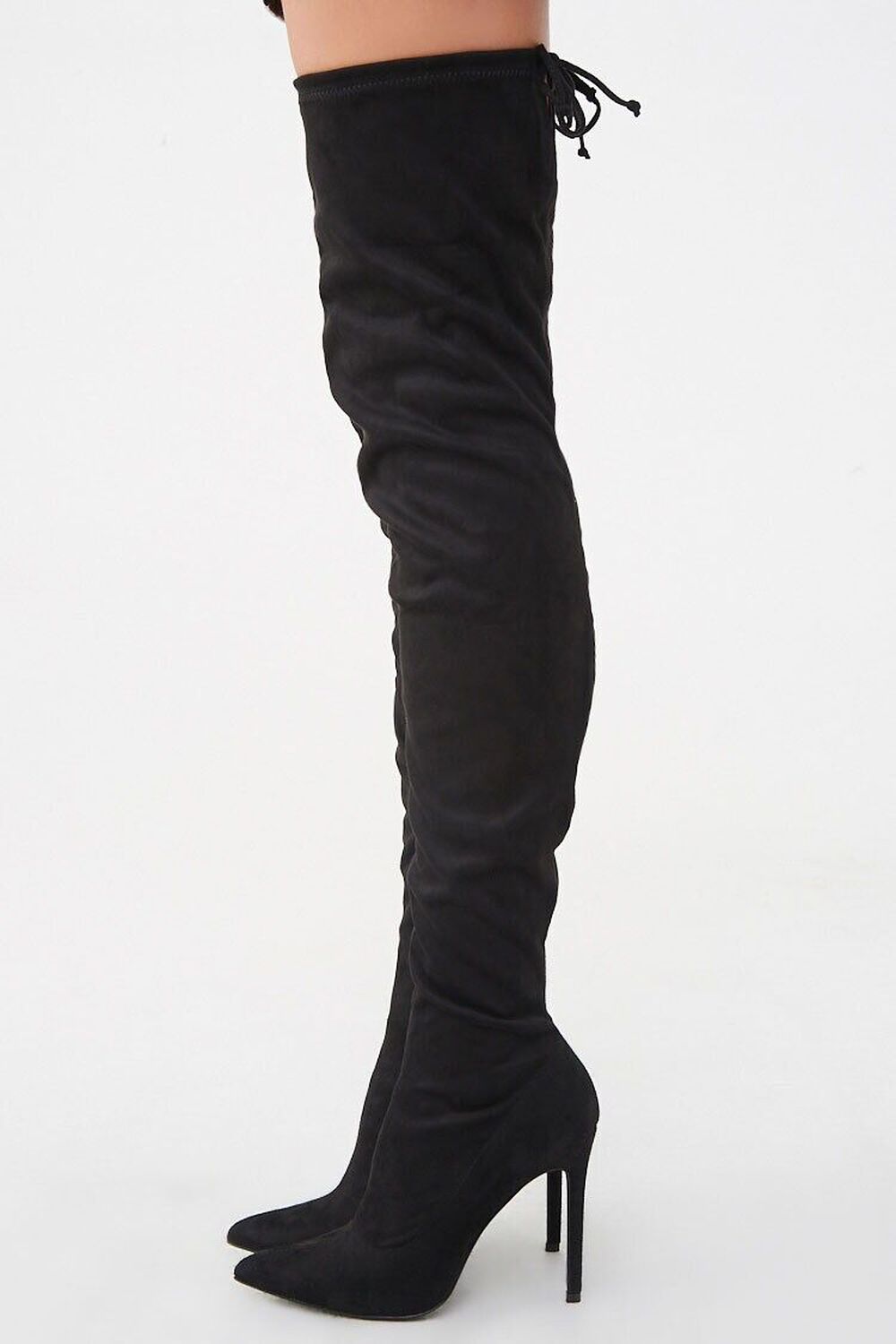 Faux Suede Thigh-High Boots