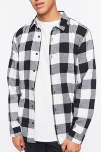 BLACK/WHITE Buffalo Plaid Flannel Shirt, image 5