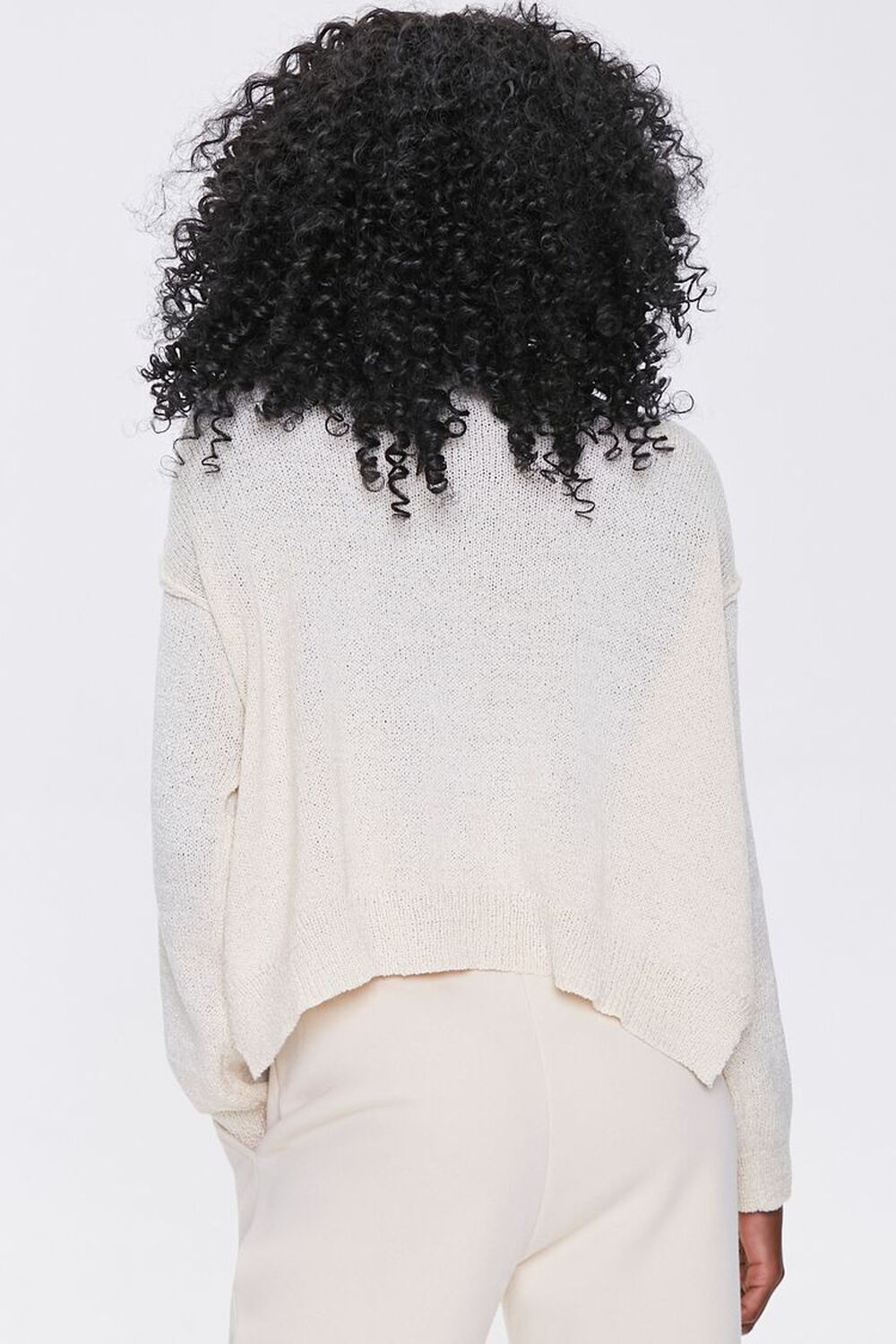 BEIGE Ribbed Drop-Sleeve Sweater, image 3
