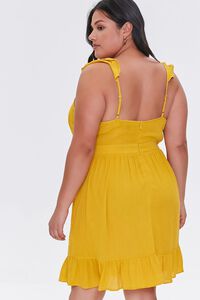 GOLD Plus Size Ruffle-Trim Dress, image 3
