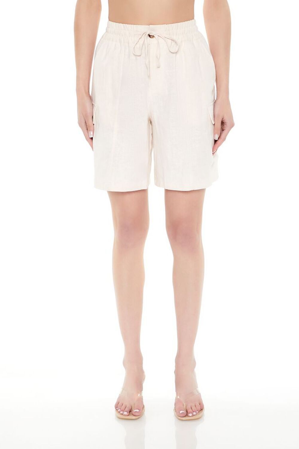 CREAM Linen-Blend Cargo Shorts, image 4