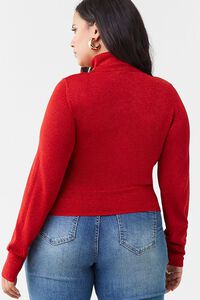 Plus Size Semi-Sheer Glitter Sweater, image 3