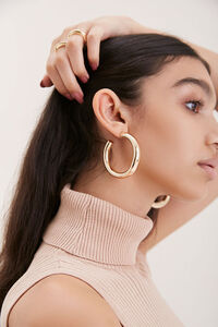 GOLD Upcycled Hoop Earrings, image 1