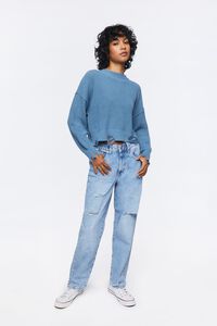COLONY BLUE Distressed Drop-Sleeve Sweater, image 5