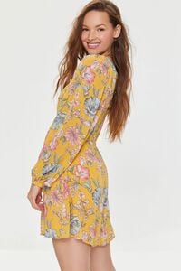 YELLOW/MULTI Floral Print Cutout Mini Dress, image 2
