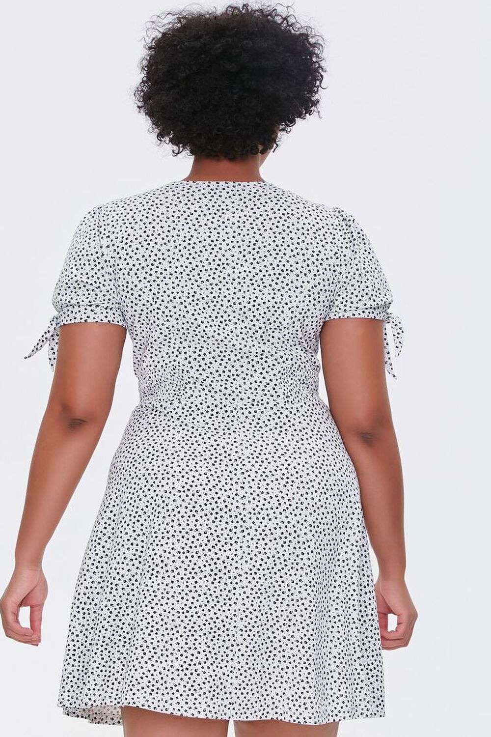 BLACK/WHITE Plus Size Polka Dot Dress, image 3