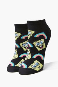 BLACK/MULTI SpongeBob SquarePants Ankle Socks, image 1